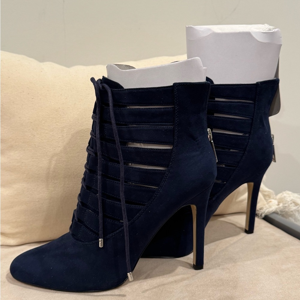 BCBGeneration Elegant Navy Suede Women's Heeled Boots
